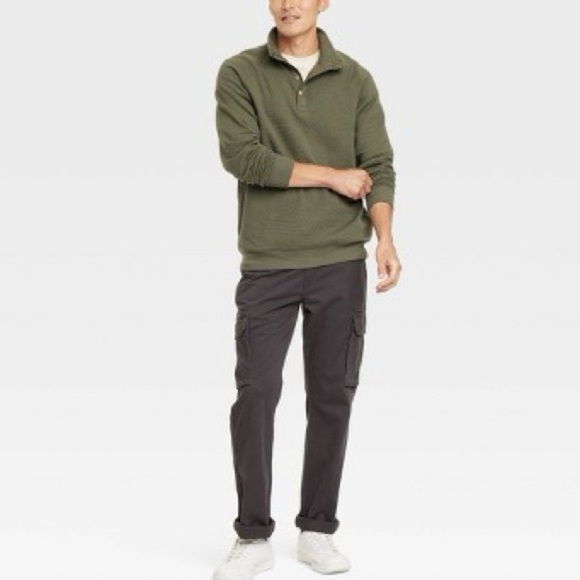 Goodfellow & Co Men's Quilted Snap Pullover Sweatshirt Various Sizes - Picture 12 of 12